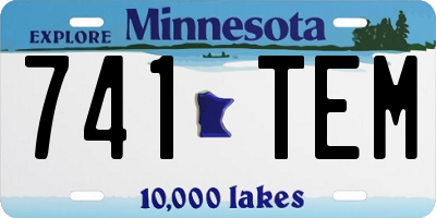 MN license plate 741TEM