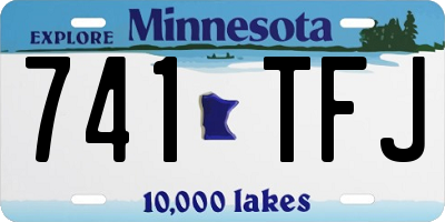 MN license plate 741TFJ