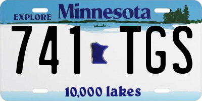 MN license plate 741TGS