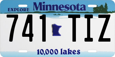 MN license plate 741TIZ