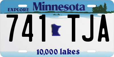 MN license plate 741TJA