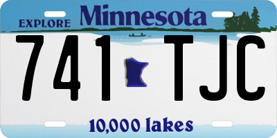 MN license plate 741TJC