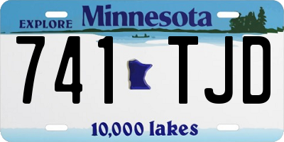 MN license plate 741TJD
