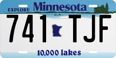MN license plate 741TJF