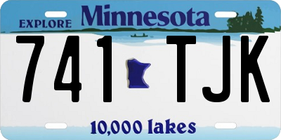 MN license plate 741TJK
