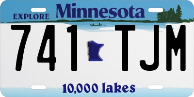 MN license plate 741TJM