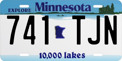 MN license plate 741TJN