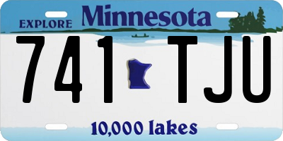 MN license plate 741TJU