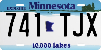 MN license plate 741TJX
