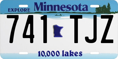 MN license plate 741TJZ