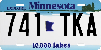 MN license plate 741TKA