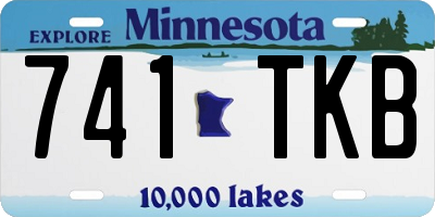 MN license plate 741TKB