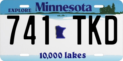 MN license plate 741TKD