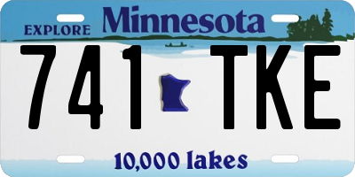MN license plate 741TKE