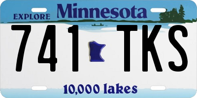 MN license plate 741TKS