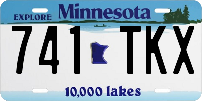 MN license plate 741TKX