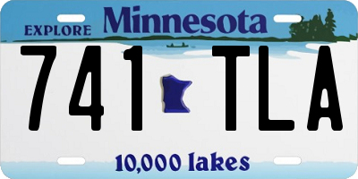 MN license plate 741TLA