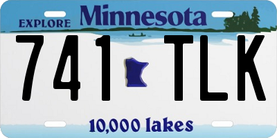 MN license plate 741TLK