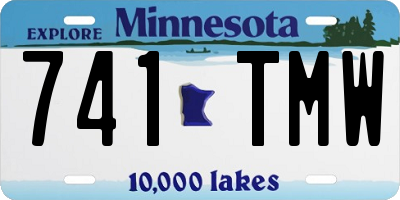 MN license plate 741TMW