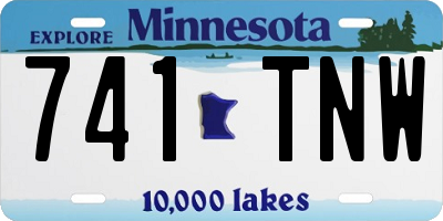 MN license plate 741TNW