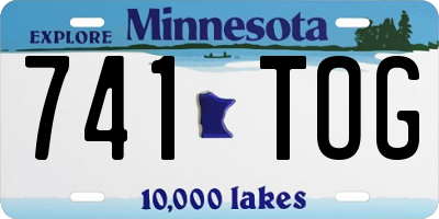 MN license plate 741TOG