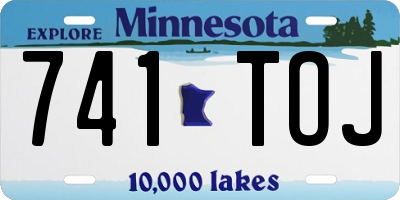 MN license plate 741TOJ