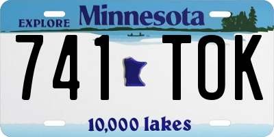 MN license plate 741TOK