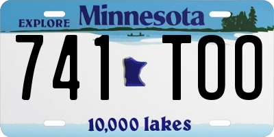 MN license plate 741TOO