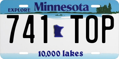 MN license plate 741TOP