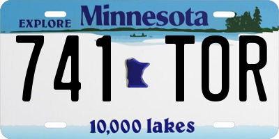 MN license plate 741TOR