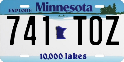 MN license plate 741TOZ