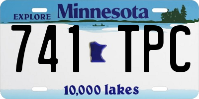 MN license plate 741TPC