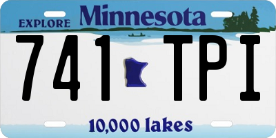 MN license plate 741TPI