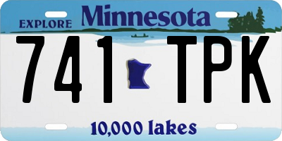 MN license plate 741TPK