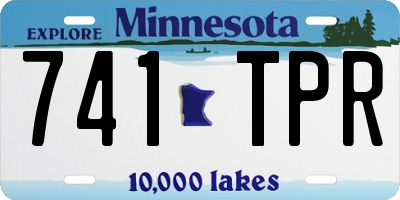 MN license plate 741TPR