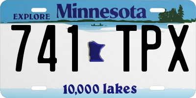 MN license plate 741TPX