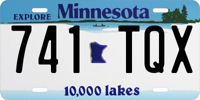 MN license plate 741TQX