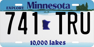 MN license plate 741TRU