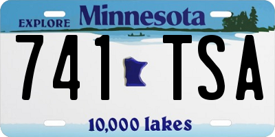 MN license plate 741TSA