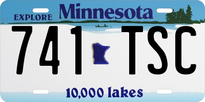 MN license plate 741TSC