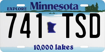 MN license plate 741TSD