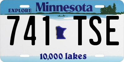 MN license plate 741TSE