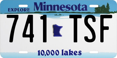 MN license plate 741TSF