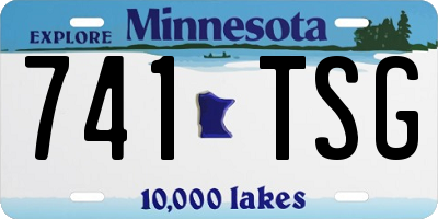 MN license plate 741TSG