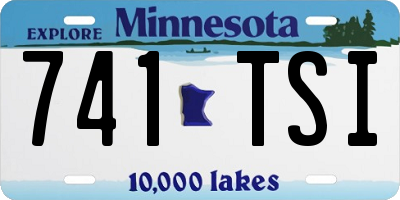 MN license plate 741TSI