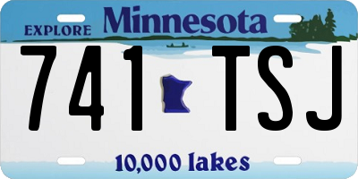 MN license plate 741TSJ