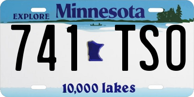 MN license plate 741TSO