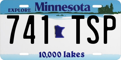 MN license plate 741TSP