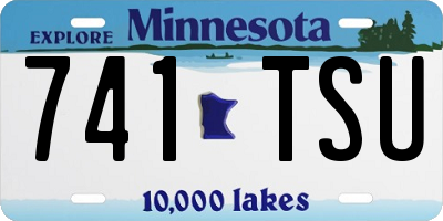 MN license plate 741TSU