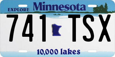 MN license plate 741TSX